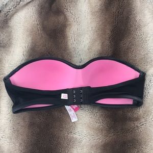 PINK Black Strapless Bra Lightly Padded